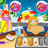 Free online flash games - Christmas Pancake  Shop game - Games2Dress 