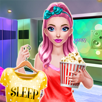 Free online flash games - Rosie Movie Night game - Games2Dress 