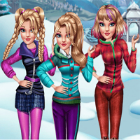 Free online flash games - Winter Looks game - Games2Dress 
