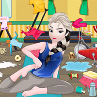 Free online flash games - Elsa Yoga Room Cleaning game - Games2Dress 