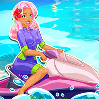 Free online flash games - Girls Fix It Amandas Ski Jet Girlg game - Games2Dress 