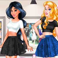 Free online flash games - Princesses Open Art Gallery game - Games2Dress 