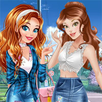 Free online flash games - Princesses Patchwork Jeans Cutezee game - Games2Dress 