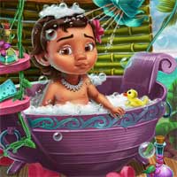 Free online flash games - Moana Baby Shower Care game - Games2Dress 