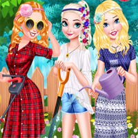 Free online flash games - Princesses Gardening In Style EgirlGames game - Games2Dress 