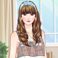 Free online flash games - Nightgowns and Casual Hairstyles game - Games2Dress 
