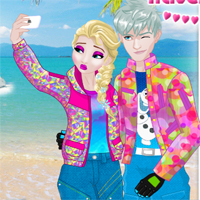 Free online flash games - Princess Couple Travel Selfie game - Games2Dress 