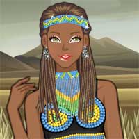 Free online flash games - African Girl Make Up game - WowEscape