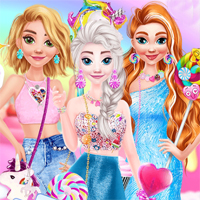 Free online flash games - BFFs Unicorn Party game - Games2Dress 