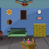 Free online flash games - EscapeGamesToday Blue Home Escape game - Games2Dress 