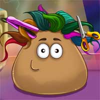 Free online flash games - Pou Real Haircuts game - Games2Dress 