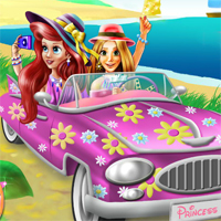 Free online flash games - Princesses Beach Trip Playdora game - Games2Dress 