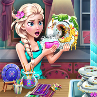 Free online flash games - Ice Queen Dish Washing game - Games2Dress 