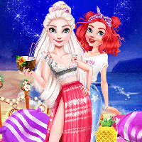 Free online flash games - Princesses Bonfire Night EnjoyDressup game - Games2Dress 