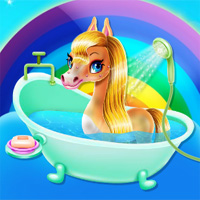 Free online flash games - Rainbow Pony Beauty Salon Wowsomegames game - Games2Dress 