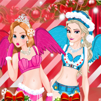 Free online flash games - Victoria Secret Christmas Runway game - Games2Dress 