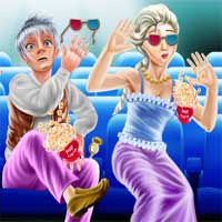 Free online flash games - Ice Family Movie Night 2 game - Games2Dress 