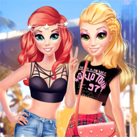 Free online flash games -  Princesses Rock Concert Style CuteZee game - Games2Dress 