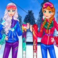 Free online flash games - Princesses At Ski Playema game - Games2Dress 