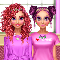 Free online flash games - BFF Pink Makeover Dariagames game - Games2Dress 