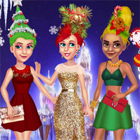 Free online flash games - Christmas Tree Inspired Hairstyles game - Games2Dress 