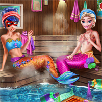 Free online flash games - Mermaids BFFs Realife Sauna SiSiGames game - Games2Dress 