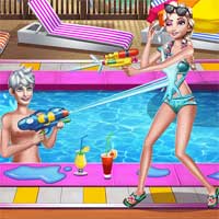 Free online flash games - Sisters Pool Party Playdora game - Games2Dress 