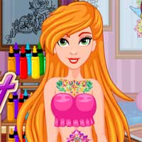 Free online flash games - Princess Tattoo Artist game - Games2Dress 