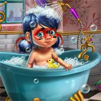 Free online flash games - Ladybug Baby Shower Care game - Games2Dress 