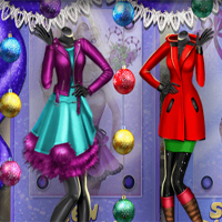 Free online flash games -  Xmas Shopping Window game - Games2Dress 