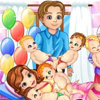 Free online flash games - Barbara Gives a Birth to Six Kids game - Games2Dress 