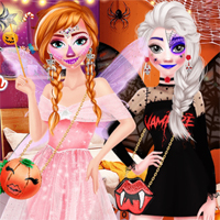 Free online flash games - Sisters Halloween Party EnjoyDressup game - Games2Dress 