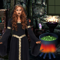 Free online flash games - Escape the Girl from Witch game - Games2Dress 