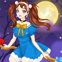 Free online flash games - Enchanted Broom Girl game - Games2Dress 