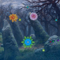 Free online flash games - Bigescape Flower Fantasy Forest game - Games2Dress 