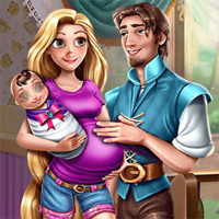 Free online flash games - Rapunzel and Flynn Happy Family game - Games2Dress 