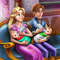 Free online flash games - Rapunzel Twins Family Day game - Games2Dress 