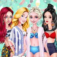 Free online flash games - Princesses Swimwear Fashion EGirlGames game - Games2Dress 