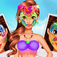 Free online flash games - Oceania Princess Moana Face Art 7sGames game - Games2Dress 