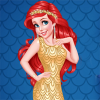 Free online flash games - EgirlGames Mermaid Princess Pretty In Gold game - Games2Dress 