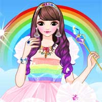 Free online flash games - Rainbow Princess game - Games2Dress 