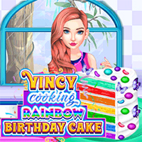 Free online flash games - Vincy Cooking Rainbow Birthday Cake game - Games2Dress 