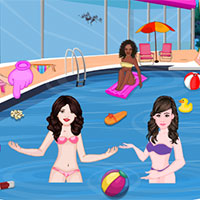 Free online flash games - Celebrities Summer Pool Party Cleaning game - Games2Dress 