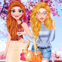 Free online html5 games - Princess Girls Trip To USA
