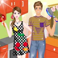 Free online flash games - Cooks in Love game - Games2Dress 