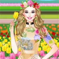 Free online flash games - Colorful Spring game - Games2Dress 