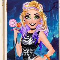 Free online flash games - Ellie Halloween Trick Or Treat CuteZee game - Games2Dress 