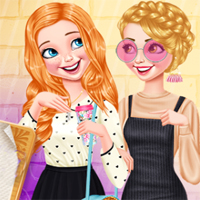 Free online flash games - Princesses Out For Coffee game - Games2Dress 