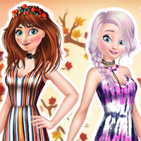 Free online flash games - Princesses BFFs Fall Party game - Games2Dress 