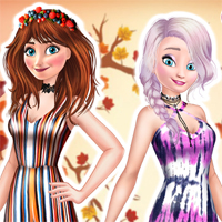 Free online html5 games - Princesses BFFs Fall Party